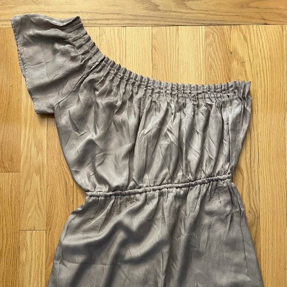 Ya One Shoulder Taupe Dress - Picture 3 of 7